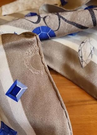 Оригинальный шелковый платок косынка cartier