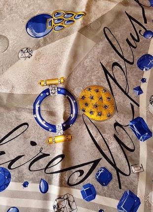 Оригинальный шелковый платок косынка cartier