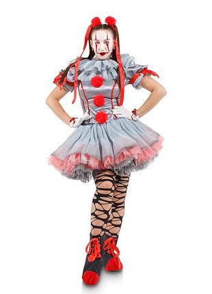 Клоунесса "пеннивайз"карнавальный костюм для аниматора р 44-46