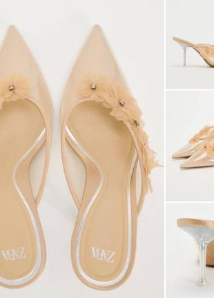 Шикарные босоножки мюли zara