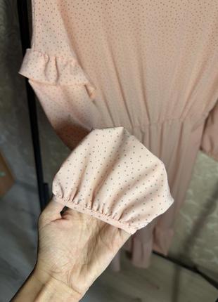 Плаття, сукна vovk, жіноча, в горох, рожевого кольору, матеріал поліестер, розмір xs-m 3