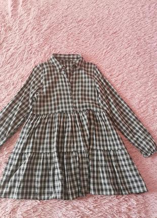 Платье ярусное с длинным рукавом zara