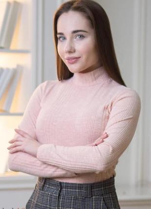 Гольф розовый меланжевый