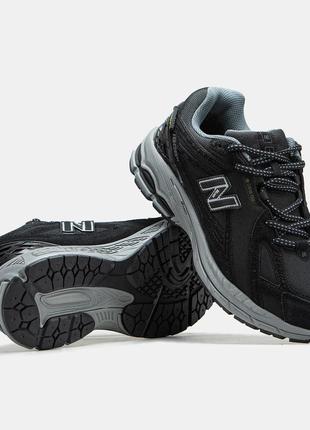 Мужские утепленные кроссовки new balance 1906r gore-tex black grey New belанс черного с серым цветов термо