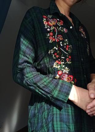 Сорочка zara з вишивкою, розмір м