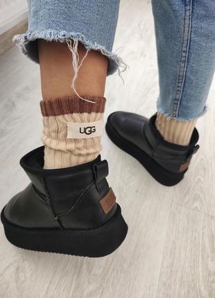 Самые оригинальные вязаные высокие носки под угги /ugg