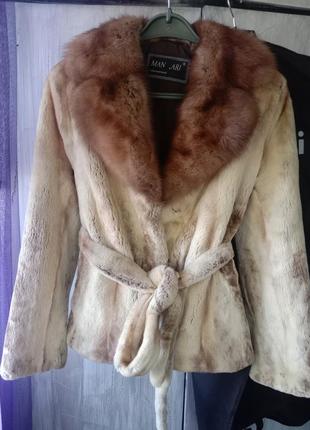 Manzari mink. норковая шуба с соболем. автоледи, полушубок, натуральная шуба