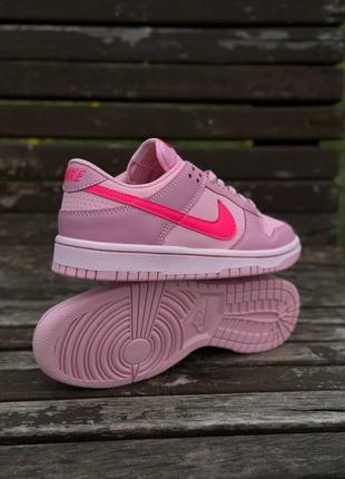 Nike dunk low gs triple pinkженские кроссовки nike/женские кроссовки9 фото