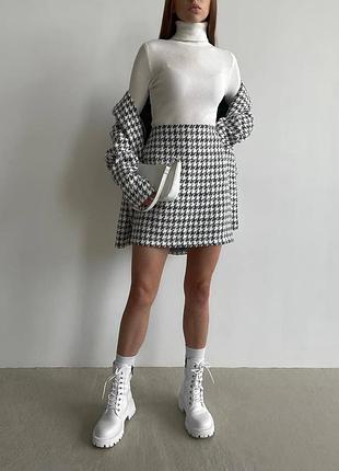 Твидовый костюм пиджак+юбка)
