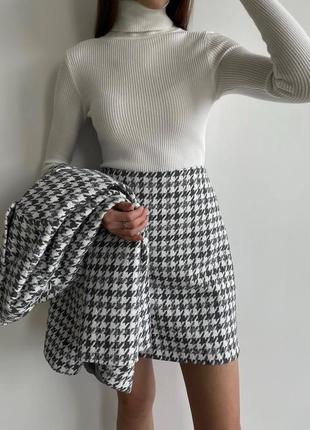 Твидовый костюм пиджак+юбка)
