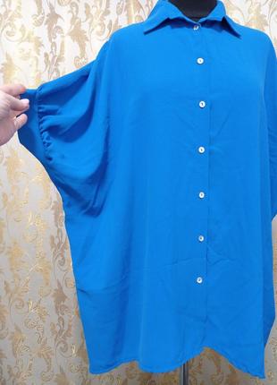 Рубашка женская удлиненная, оверсайз, италия2 фото
