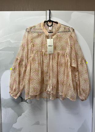 📌 нова бавовняна блуза, сорочка only, нова з паперовою біркою