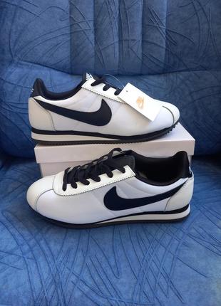 Кроссовки мужские кожаные белые nike air