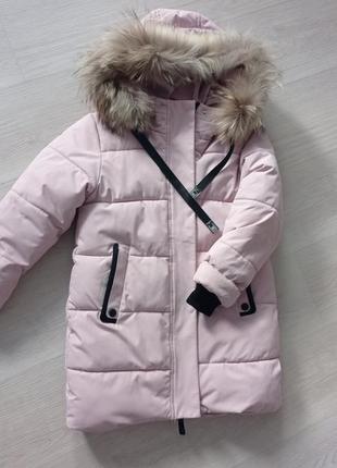 Пуховик пальто для девочки 5-7 лет