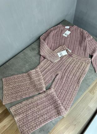 Костюм вязаный от zara на рост до 164см