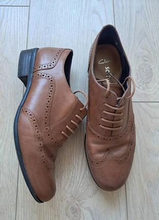 Шкіряні жіночі туфлі оксфорди clarks, осінні туфлі кларск
