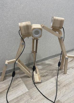 Дизайнерский светильник из дерева,детские деревянные светильники настольные лампы