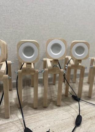 Дизайнерский светильник из дерева,детские деревянные светильники настольные лампы