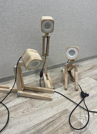 Дизайнерский светильник из дерева,детские деревянные светильники настольные лампы