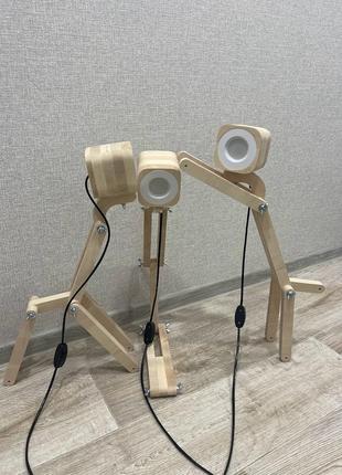 Дизайнерский светильник из дерева,детские деревянные светильники настольные лампы