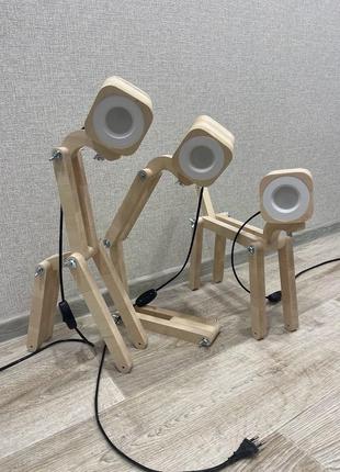 Дизайнерский светильник из дерева,детские деревянные светильники настольные лампы