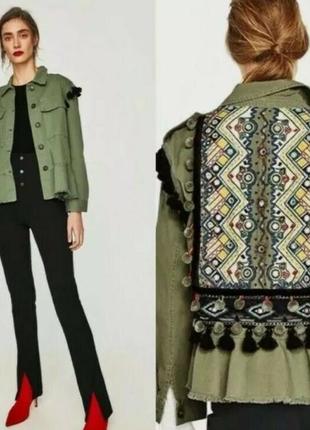Осенняя куртка zara. р 48-50. катон