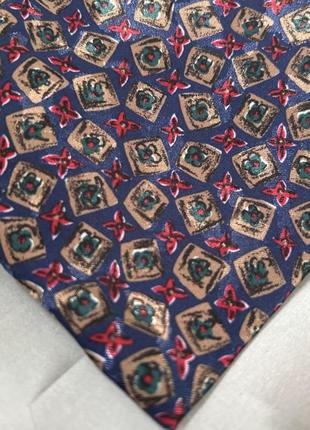Шовкова вантажна краватка vintage silk tie2 фото