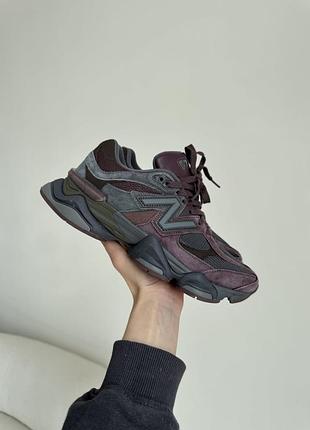 Женские кроссовки new balance 9060 brown/bordo
