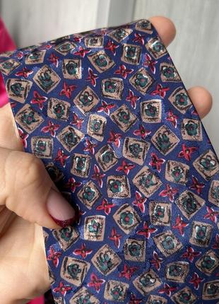 Шовкова вантажна краватка vintage silk tie3 фото