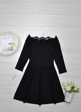 Неймовірно красиве брендове якісне плотне плаття з кружевом karen millen.
