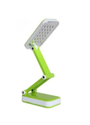 Led лампа-трансформер аккумуляторная светодиодная  настольная topwel 1019 (складная) зеленая