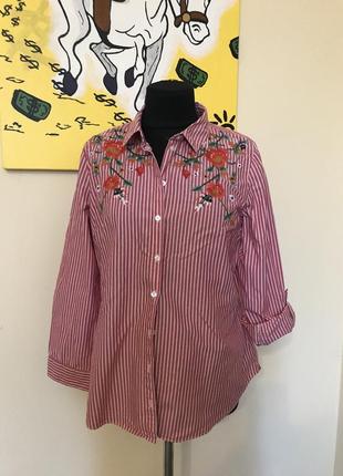 Рубашка хлопковая с вышивкой