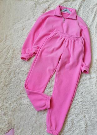 Тёплый костюм плюшевый флисовый тедди штаны джоггеры теплий костюм плюшевий флісовий тедді штани джо