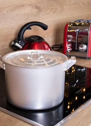 Каструля матова алюмінієва із кришкою 4.5 л interos | 85665