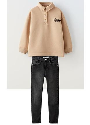 Костюм джинсы и свитшот zara