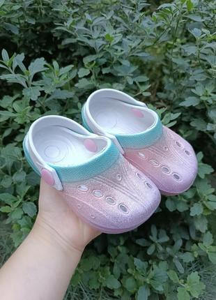 Капці крокси на дівчинку розмір 21 (4) устілка 12-12,5 см