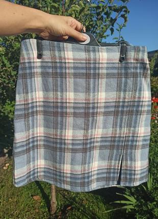 Теплая юбка в твидовом стиле