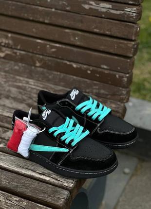 Nike air jordan low travis scott’s x tiffany/мужские кроссовки4 фото