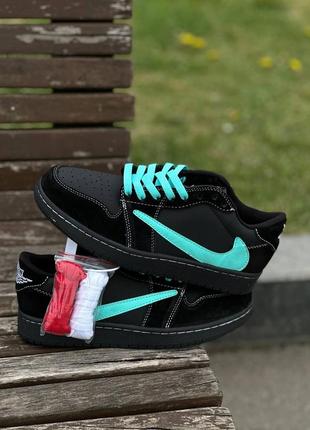 Nike air jordan low travis scott’s x tiffany/мужские кроссовки5 фото
