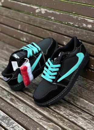 Nike air jordan low travis scott’s x tiffany/мужские кроссовки8 фото