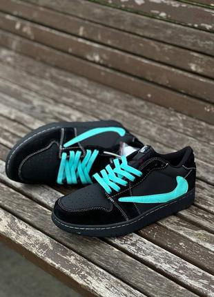 Nike air jordan low travis scott’s x tiffany/мужские кроссовки6 фото