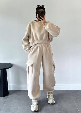 Костюм спортивный карго утепленный