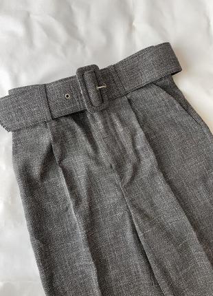 Брюки брюки женские классические серые легкие новая высокая посадка goldi льнокомбинат3 фото
