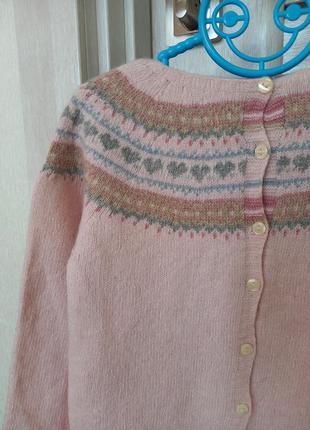 Модный кардиган свитер теплый джемпер свитшот кофта кофточка на пуговицах для девочки 6-7 лет4 фото