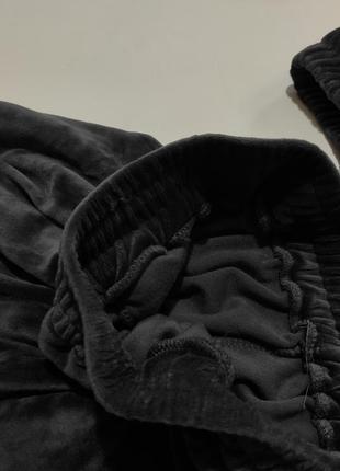 Сірий велюровий м'який спортивний костюм штани джогери на манжетах кофта олімпійка зіп худі з капюшоном оксамитовий бархатний7 фото