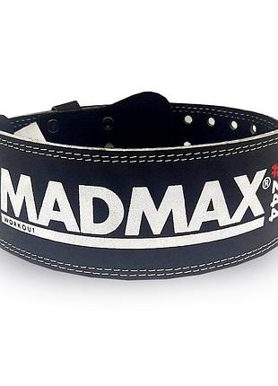 Пояс для важкої атлетики спортивний атлетичний madmax mfb-244 sandwich шкіряний black xl gl-55