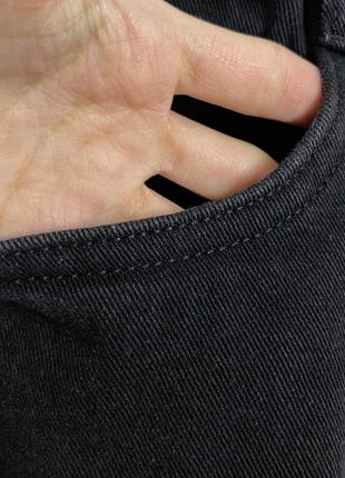 Новые широкие y2k джинсы с потертостями и дырками на высокой посадке из плотного денима8 фото
