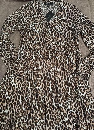 Платье с леопардовым принтом
