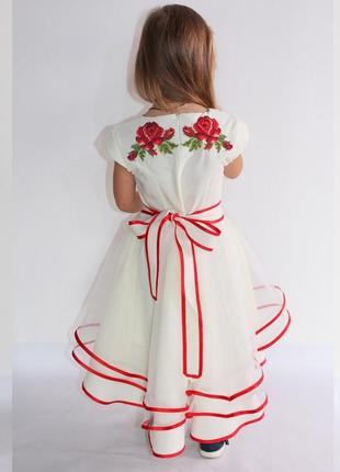 Платье вышитое на девочку 98-140 размеры3 фото