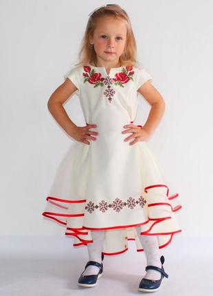 Платье вышитое на девочку 98-140 размеры